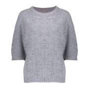 Gebreide pullover met 2/3 mouwen Geisha , Gray , Dames