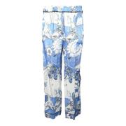 Viscose Broek Jucca , Blue , Dames