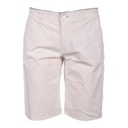 Katoenmix Grijze Bermuda Shorts Daniele Alessandrini , White , Heren