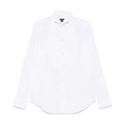 Witte Button-Up Shirt Wingtip Kraag Emporio Armani , White , Heren