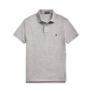 Custom Slim Fit Mesh Polo Shirt Ralph Lauren , Gray , Heren