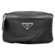 Pre-owned Nylon clutches Prada Vintage , Black , Dames