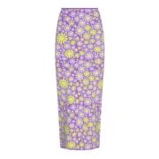 Paarse Geruite Rok Sportmax , Purple , Dames