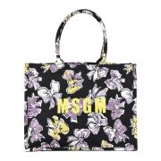 Katoenen Schoudertas Msgm , Multicolor , Dames