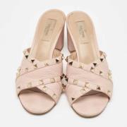 Pre-owned Leather sandals Valentino Vintage , Pink , Dames