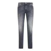 Slim Zwart Denim Jeans Roy Roger's , Black , Heren