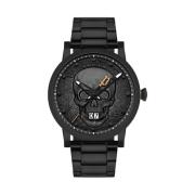 Zwarte Herenmode Quartz Horloge Police , Black , Heren