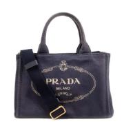 Pre-owned Canvas totes Prada Vintage , Blue , Dames