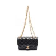 Pre-owned Leather chanel-bags Chanel Vintage , Black , Dames