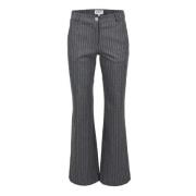 Grijze Pinstripe Maatwerk Broek DNM Pure , Gray , Dames