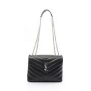 Pre-owned Leather shoulder-bags Saint Laurent Vintage , Black , Dames