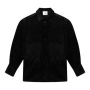 Stijlvolle Corduroy Overshirt Nude , Black , Heren