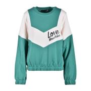 Hemelsblauwe Sweatshirt voor Vrouwen Love Moschino , Green , Dames