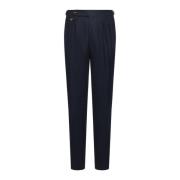 Blauwe Op Maat Gemaakte Wollen Broek Brunello Cucinelli , Blue , Heren