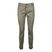 Katoen Elastaan Broek Mason's , Green , Dames