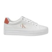 Leren Dames Sneakers Lente/Zomer Collectie Calvin Klein Jeans , White ...