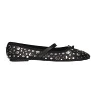 Stijlvolle Zwarte Loafer met Zilveren Studs La Strada , Black , Dames