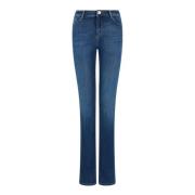 Hoge taille slim straight jeans Emporio Armani , Blue , Dames