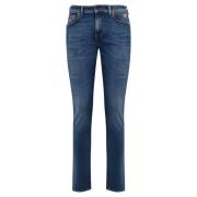 Slim Fit Blauwe Denim Broek Roy Roger's , Blue , Heren