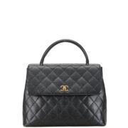 Pre-owned Leather chanel-bags Chanel Vintage , Black , Dames