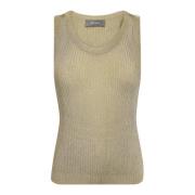 Geribbelde Gebreide Tanktop Goud MOS Mosh , Yellow , Dames