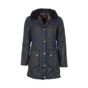 Blauwe Waxjas Bower Stijl Barbour , Blue , Dames