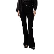 Donkergrijze Flared Jeans met 5-Pocket Stijl Closed , Black , Dames