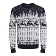 Kerst Gebreide Trui Gabriel Jack & Jones , White , Heren