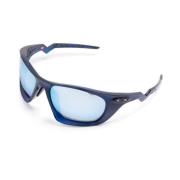 MultiColour Biker-Style Spiegelende Zonnebril Oakley , Blue , Unisex