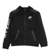 Air Fleece Zip Hoodie Zwart Nike , Black , Heren