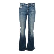 Katoen Modal Mix Slim Fit Jeans Diesel , Blue , Dames