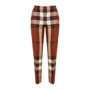 Wollen broek met schuine zakken Burberry , Brown , Dames