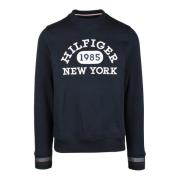 Katoenmix Sweatshirt Tommy Hilfiger , Blue , Heren