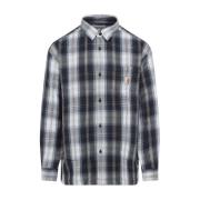 Geruite Blanton Shirt Carhartt Wip , Gray , Heren