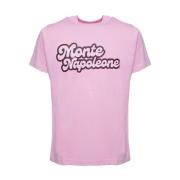 Montenapoleone Roze Katoenen Ronde Hals T-shirt Family First , Pink , ...