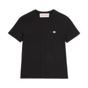 Casual Logo Print Katoenen T-Shirt Valentino Garavani , Black , Heren