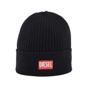 Stijlvolle Wol Katoen Blend Hoeden Diesel , Black , Heren