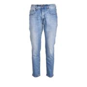 Katoen Elastaan Jeans (+) People , Blue , Heren