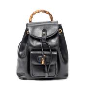 Pre-owned Leather backpacks Gucci Vintage , Black , Dames