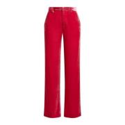 Fluid Velvet Broek Maliparmi , Pink , Dames