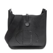 Pre-owned Leather shoulder-bags Hermès Vintage , Black , Dames