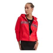 Rode Hoodie van Katoen Guess , Red , Dames