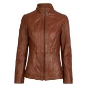 Elegante leren jas met opstaande kraag Bugatti , Brown , Dames