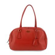 Pre-owned Leather shoulder-bags Prada Vintage , Red , Dames