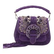 Schoudertas met glanzend detail Alma EN Pena , Purple , Dames