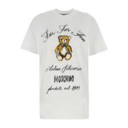 Klassiek Wit Katoenen T-Shirt Moschino , White , Dames