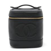 Pre-owned Leather chanel-bags Chanel Vintage , Black , Dames