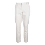 Katoen Lyocell Elastaan Broek Hugo Boss , White , Heren