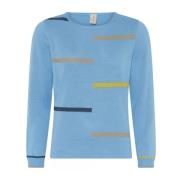 Gestreepte Pullover in Pool Blue Skovhuus , Blue , Dames