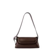 Bruine leren hobo tas Osoi , Brown , Dames